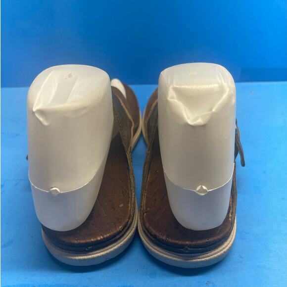 Merrell Around Town Thong Leather Sandals Women Size 8 Brown Flats Buckle Slide - Picture 4 of 10